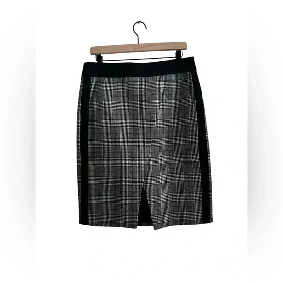 J.CREW Women’s Plaid Wool A-Line Skirt with Front Slit, Size 10 - Picture 2 of 11